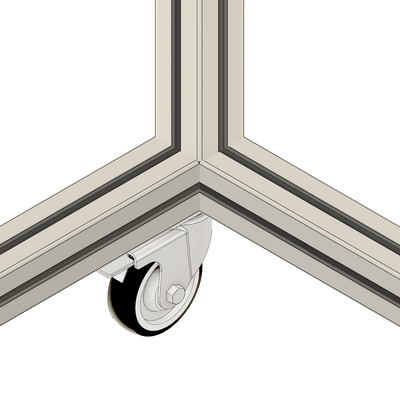 31-SPD4-7 MODULAR SOLUTIONS CASTER<br>4" SWIVEL TOP PLATE W/BRAKE & HARDWARE
